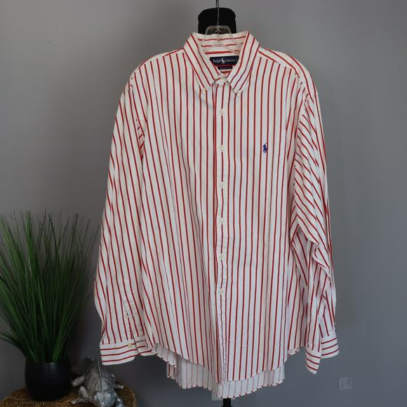 Vintage Ralph Lauren long sleeve striped button down Size XXL - Picture 1 of 4
